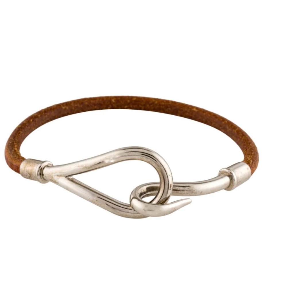 Hermes leather Hook Bracelet